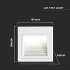 CORP ILUMINAT LED STEPLIGHT MONTAJ SCARA/PERETE 3W 4000K ALB NEUTRU