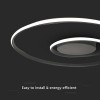 CANDELABRU LED DIMABIL 48W 4000K 62X62X10CM - NEGRU