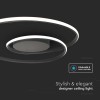 CANDELABRU LED DIMABIL 48W 4000K 62X62X10CM - NEGRU