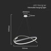 CANDELABRU LED DIMABIL 48W 4000K 80X120CM - ALB