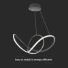 CANDELABRU LED 49W 3000K 70X120CM - NEGRU
