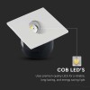 SPOT LED STEPLIGHT 3W 3000K ALB CALD