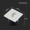 SPOT LED STEPLIGHT 3W 4000K ALB NEUTRU