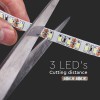 Banda led smd2835 24v 168led/m 3000k ip20 5m - iluminare eficientă