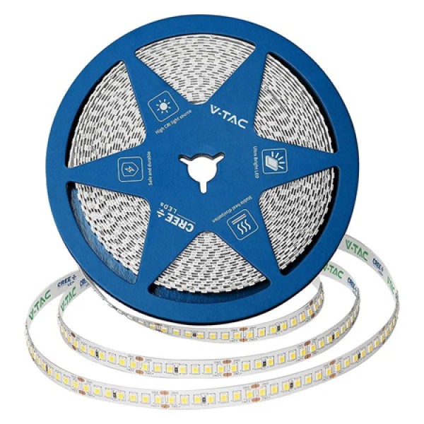 Banda led 8mm 12w/m 24v ip20 rola 10m 3000k cip cree