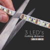 Banda led smd2835 24v alb rece 6400k 5m