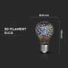 BEC LED ST64 E27 3W CU FILAMENT 3000K ALB CALD MODEL 3D