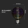 BEC LED G125 E27 3W CU FILAMENT 3000K ALB CALD MODEL 3D BEC LED G125 E27 3W CU FILAMENT 3000K ALB CALD MODEL 3D