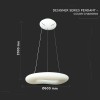 PENDUL TAVAN LED ROTUND 38W 3IN1 DIMABIL