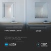 OGLINDA ILUMINATA LED 42W 6400K ALB RECE IP44 ANTI ABURIRE
