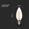 BEC E14 CU FILAMENT LED 4W 3000K