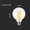 BEC E27 G95 CU FILAMENT LED 6W 2700K