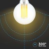 BEC E27 G95 CU FILAMENT LED 6W 2700K