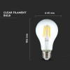 BEC LED A60 E27 10W CU FILAMENT 3000K ALB CALD