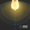 BEC LED ST64 E27 8W CU FILAMENT 2200K ALB CALD MODEL EDISON