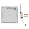 PANOU LED PATRAT INCORPORABIL 18W 3000K ALB CALD