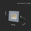 REFLECTOR LED SMD 20W 6400K IP65 - NEGRU