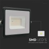REFLECTOR LED SMD 30W 6400K IP65 - NEGRU