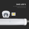 CORP ILUMINAT LED 120CM 36W 6400K ALB RECE IP65