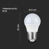 BEC LED G45 E27 4.5W 6500K ALB RECE