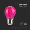 BEC LED G45 E27 2W CU FILAMENT LUMINA ROZ