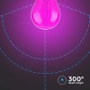 BEC LED G45 E27 2W CU FILAMENT LUMINA ROZ