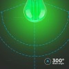 BEC LED G45 E27 2W CU FILAMENT LUMINA VERDE