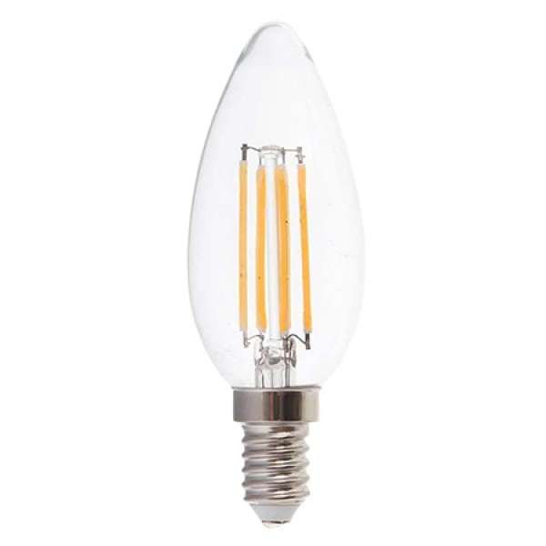 BEC LED E14 6W CU FILAMENT 3000K ALB CALD