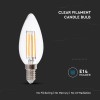 BEC LED E14 6W CU FILAMENT 4000K ALB NEUTRU