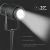 LAMPA GRADINA IP65 12W 4000K ALB NEUTRU - NEGRU