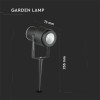 LAMPA GRADINA IP65 12W 4000K ALB NEUTRU - NEGRU