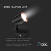 LAMPA LED MONTAJ PERETE 6W 4000K ALB NEUTRU - NEGRU