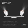 LAMPA LED MONTAJ PERETE 2X6W 4000K ALB NEUTRU - ALB LAMPA LED MONTAJ PERETE 2X6W 4000K ALB NEUTRU - ALB