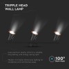 LAMPA LED MONTAJ PERETE 18W 4000K ALB NEUTRU, NEGRU