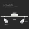 LAMPA LED MONTAJ PERETE 9W 4000K ALB NEUTRU - ALB