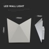 LAMPA PERETE LED 5W IP65 3000K - GRI