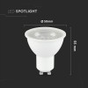 BEC SPOT LED GU10 7.5W 220-240V 6400K ALB RECE