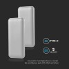 POWER BANK 10000MAH CU CABLU 30CM TIP C - ARGINTIU POWER BANK 10000MAH CU CABLU 30CM TIP C - ARGINTIU