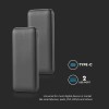 POWER BANK 10000MAH CU CABLU 30CM TIP C  -  NEGRU