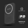 POWER BANK 10000MAH CU INEL MAGNETIC INCARCARE WIRELESS - NEGRU