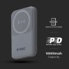 POWER BANK 10000MAH CU INEL MAGNETIC INCARCARE WIRELESS - GRI