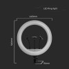 SELFIE RING LIGHT 55W CU TREPIED SI SUPORT 3 TELEFOANE SELFIE RING LIGHT 55W CU TREPIED SI SUPORT 3 TELEFOANE