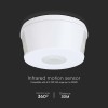 SENZOR DE MISCARE 1000W 360GR IP20 - ALB