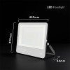 REFLECTOR LED 300W 135LM/W 6500K IP65 CABLU CIP CREE - NEGRU/GRI