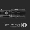 LANTERNA LED 10W ALUMINIU CU INCARCARE USB TIP C LANTERNA LED 10W ALUMINIU CU INCARCARE USB TIP C