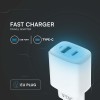 INCARCATOR RETEA QC 20W USB SI TIP C - ALB