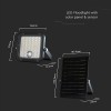 REFLECTOR CU INCARCARE SOLARA 10W 1500LM 4000+6400K - NEGRU