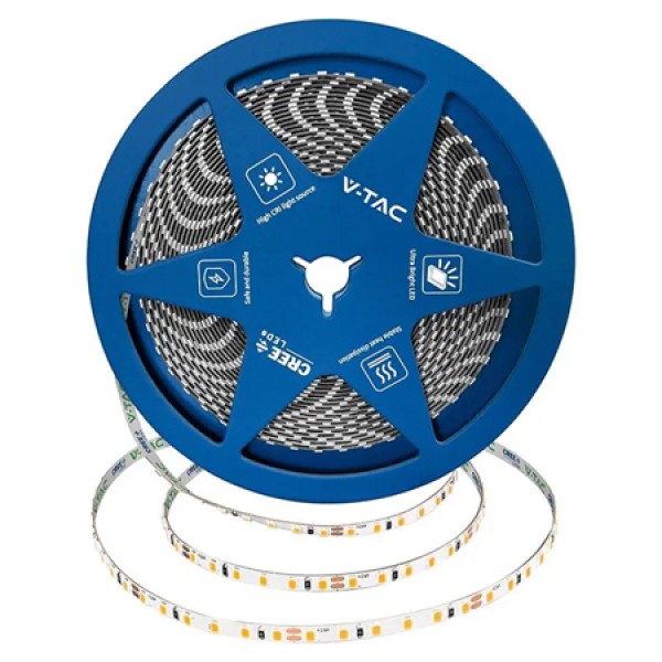 Banda led 5mm 8w/m 24v ip20 rola 10m 3000k cip cree - iluminat eficient Banda led 5mm 8w/m 24v ip20 rola 10m 3000k cip cree - iluminat eficient