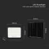 REFLECTOR CU INCARCARE SOLARA 400W 7IN1 - NEGRU