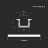 PROFIL ALUMINIU PENTRU BANDA LED 2M 17MM X 14MM - ARGINTIU PROFIL ALUMINIU PENTRU BANDA LED 2M 17MM X 14MM - ARGINTIU